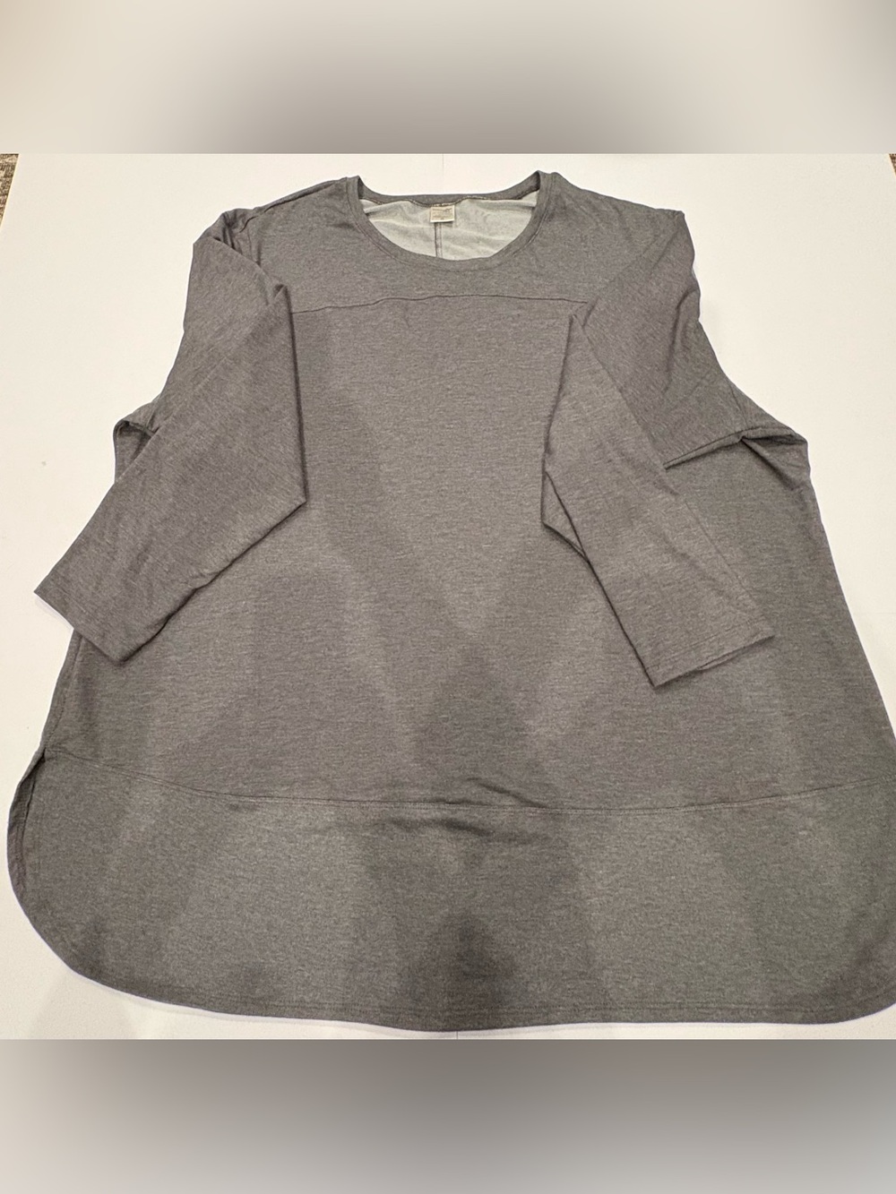 Grey Long-Sleeve Crewneck Shirt
